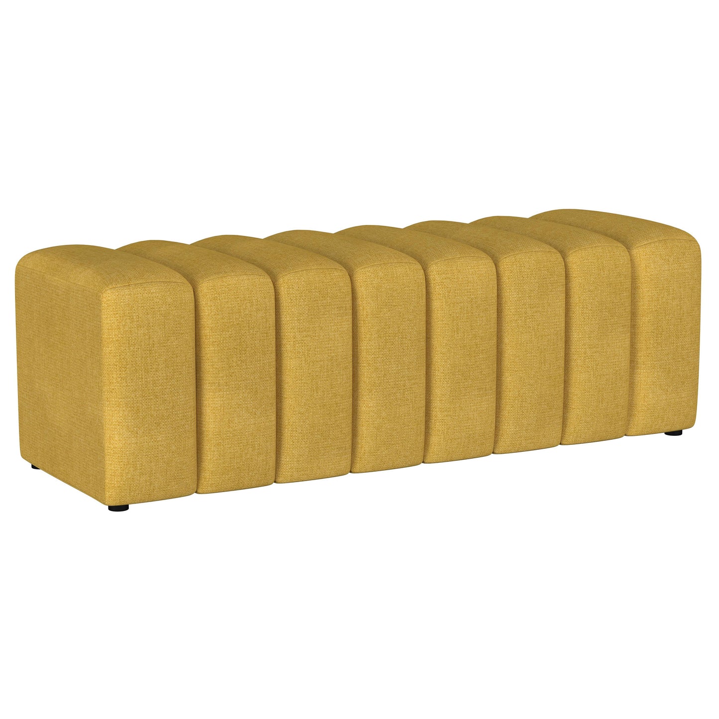 Marseille Tufted Accent Bench – Mustard Yellow