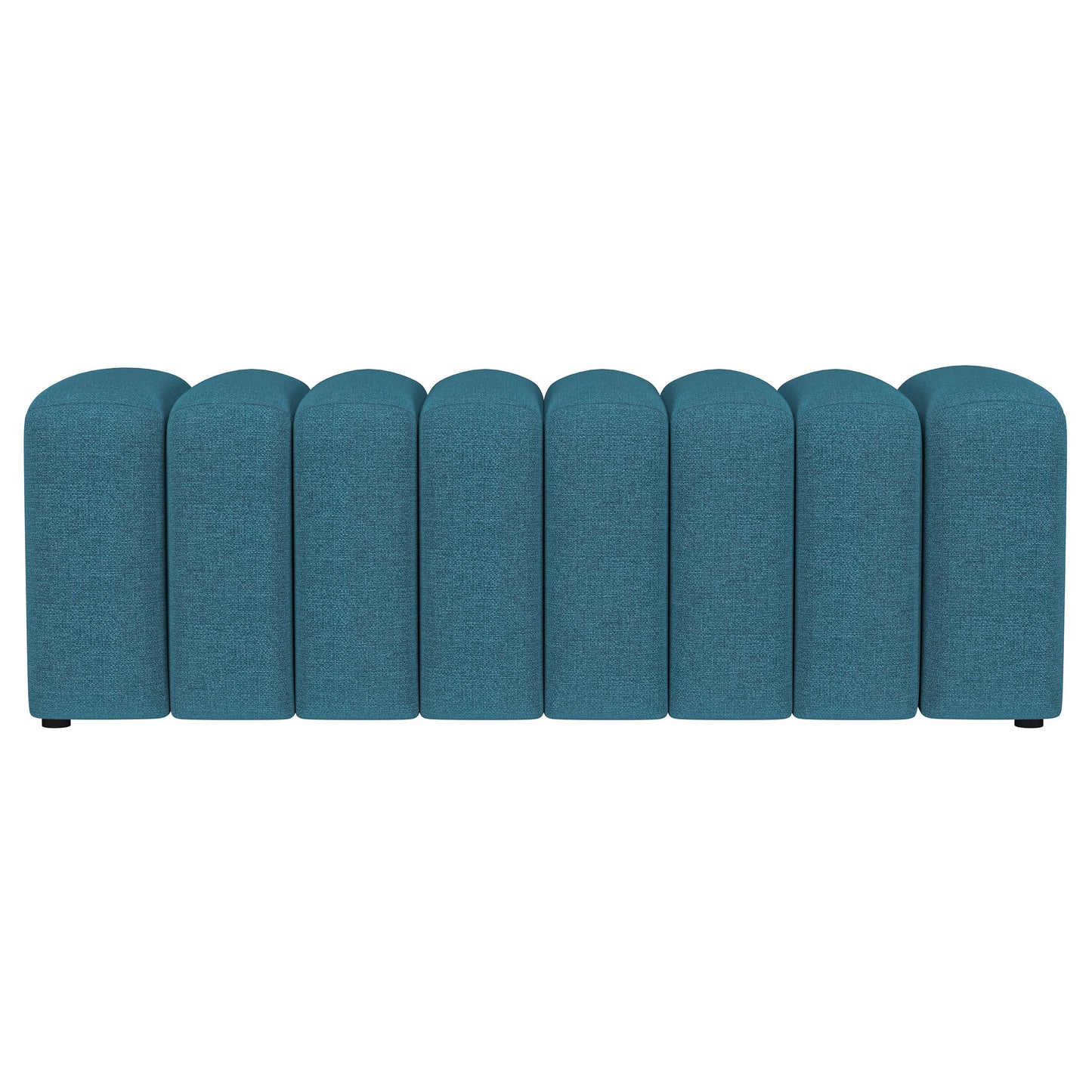 Liora Tufted Wave Accent Bench – Peacock Blue