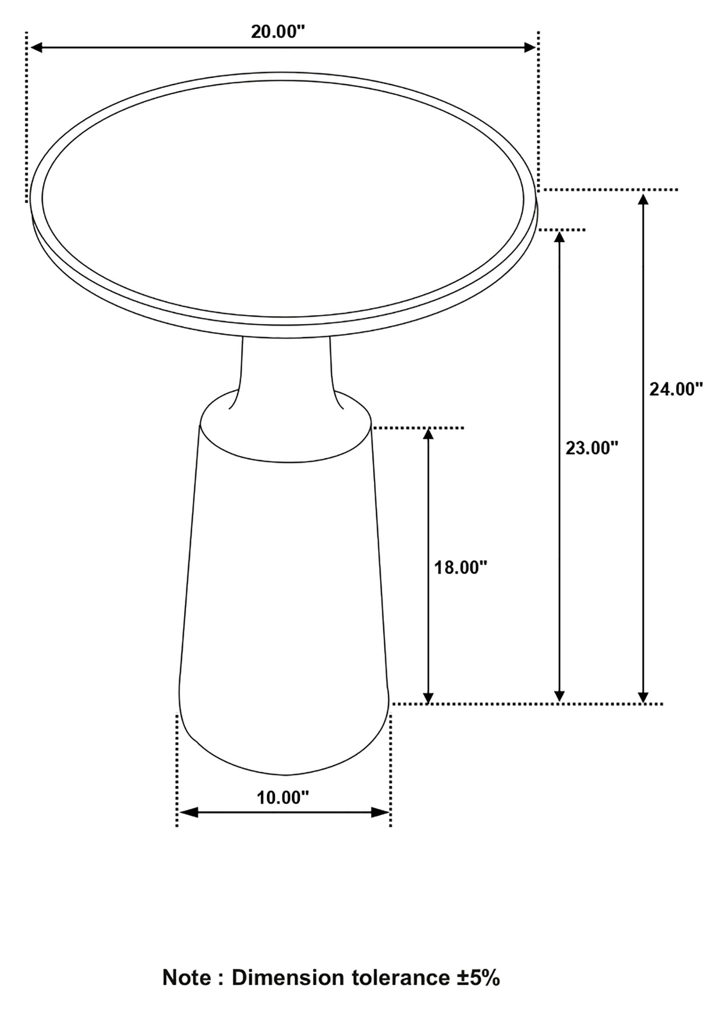 Zymera Round Mango Wood Pedestal Accent Table Black Stained Finish