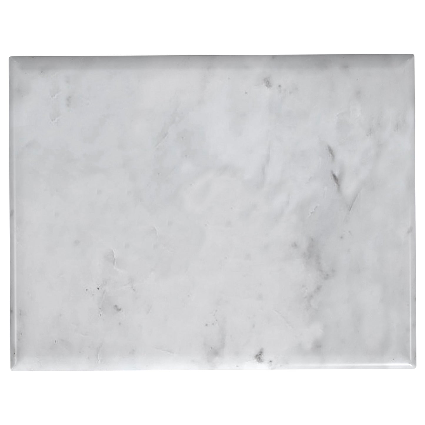 Aurvella Rectangular Marble Top Side Table White and Gold