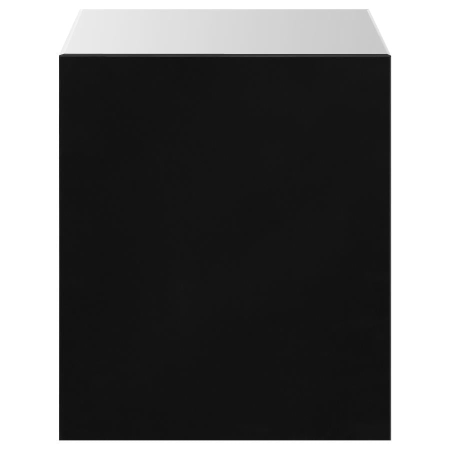 Coquette 1-drawer Mirrored Accent Side Table Silver