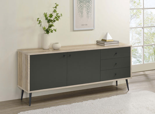 Elvara Scandinavian Two-Tone Accent Cabinet