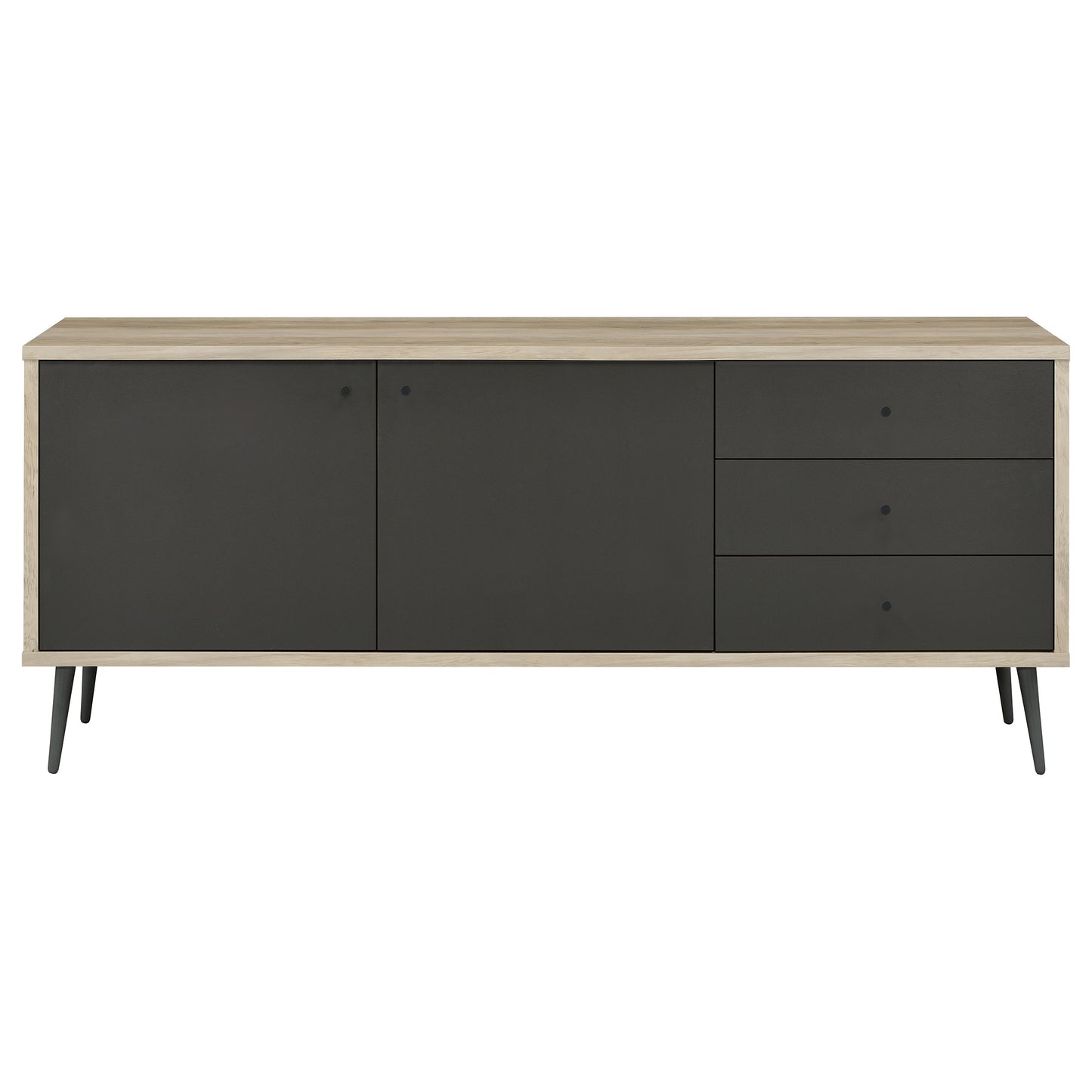 Elvara Scandinavian Two-Tone Accent Cabinet