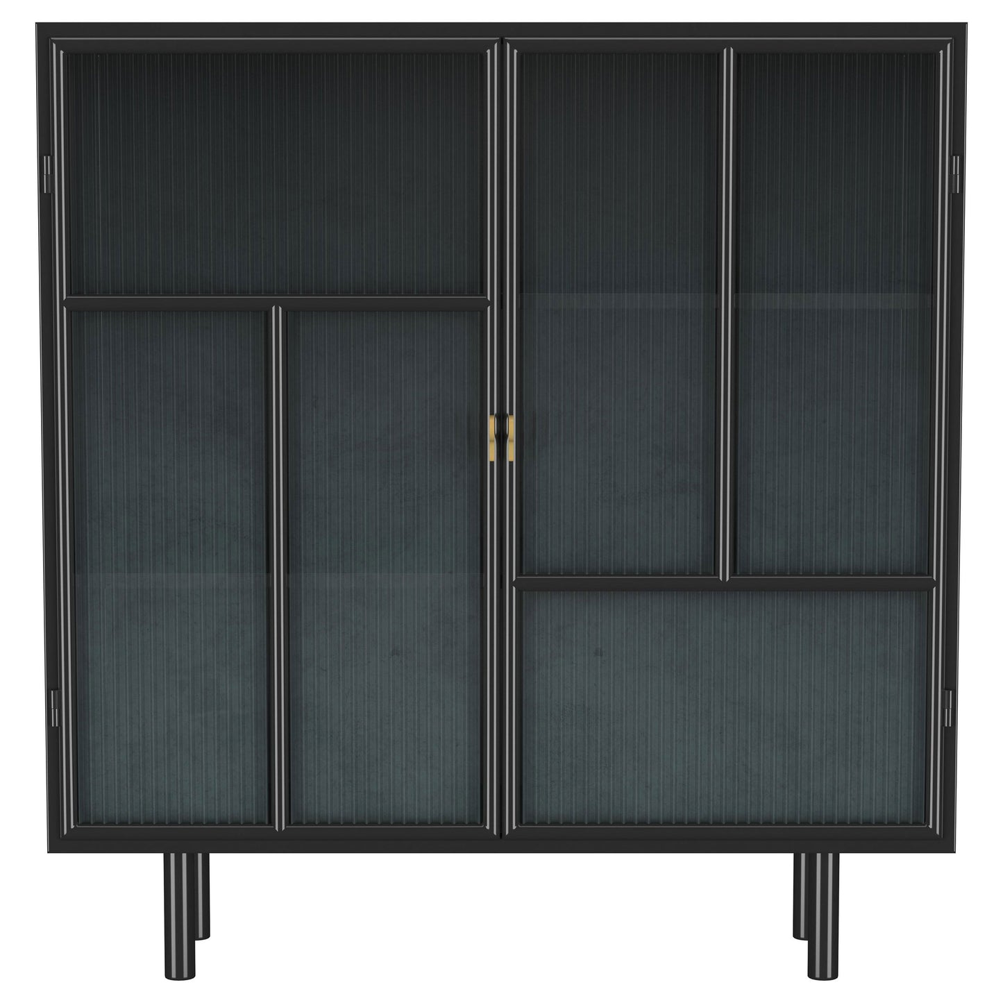 Arken Modern Industrial Glass Accent Cabinet