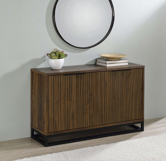 Ryatt Rustic Industrial 4-Door Accent Cabinet