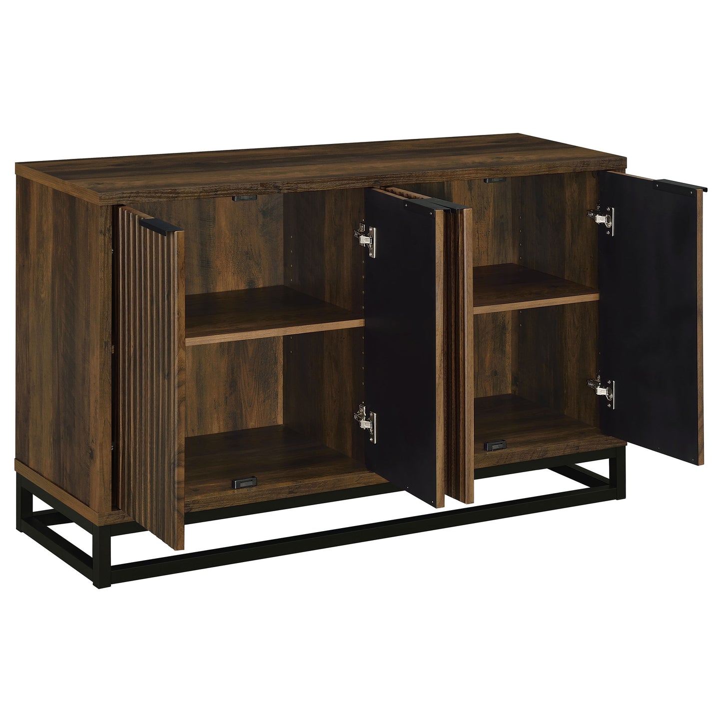 Ryatt Rustic Industrial 4-Door Accent Cabinet
