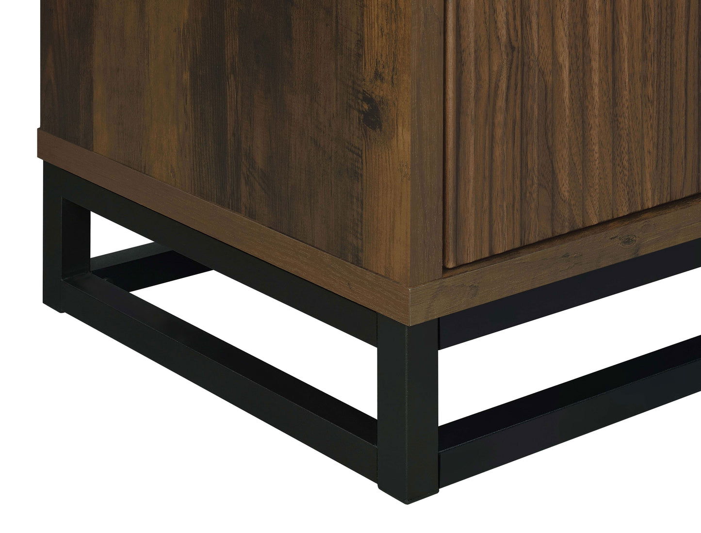 Ryatt Rustic Industrial 4-Door Accent Cabinet