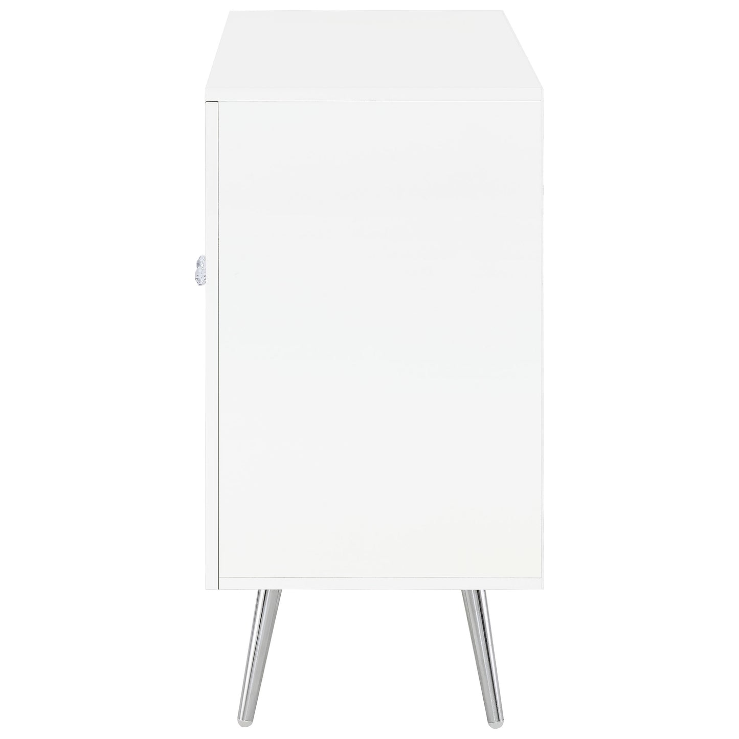 Celestina White Rippled Accent Cabinet