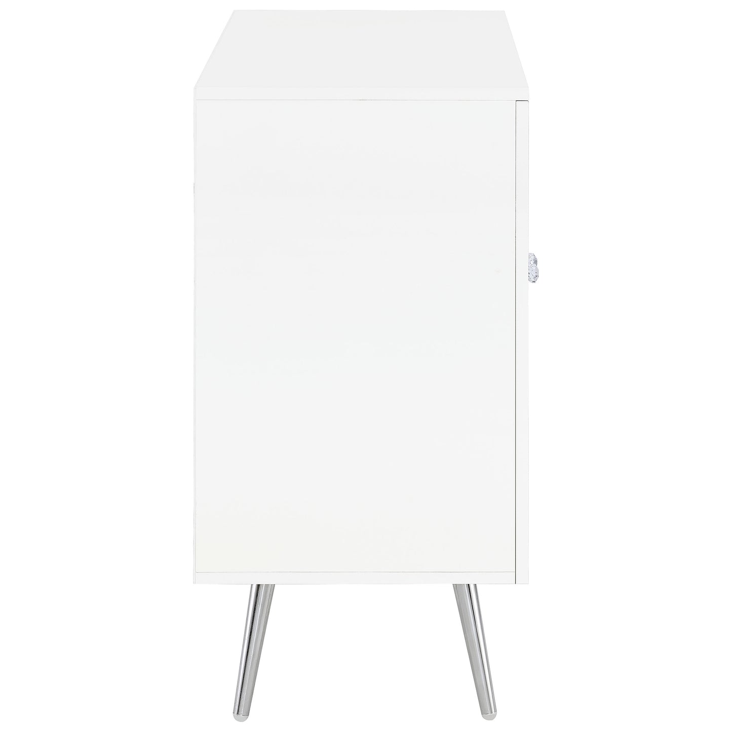 Celestina White Rippled Accent Cabinet