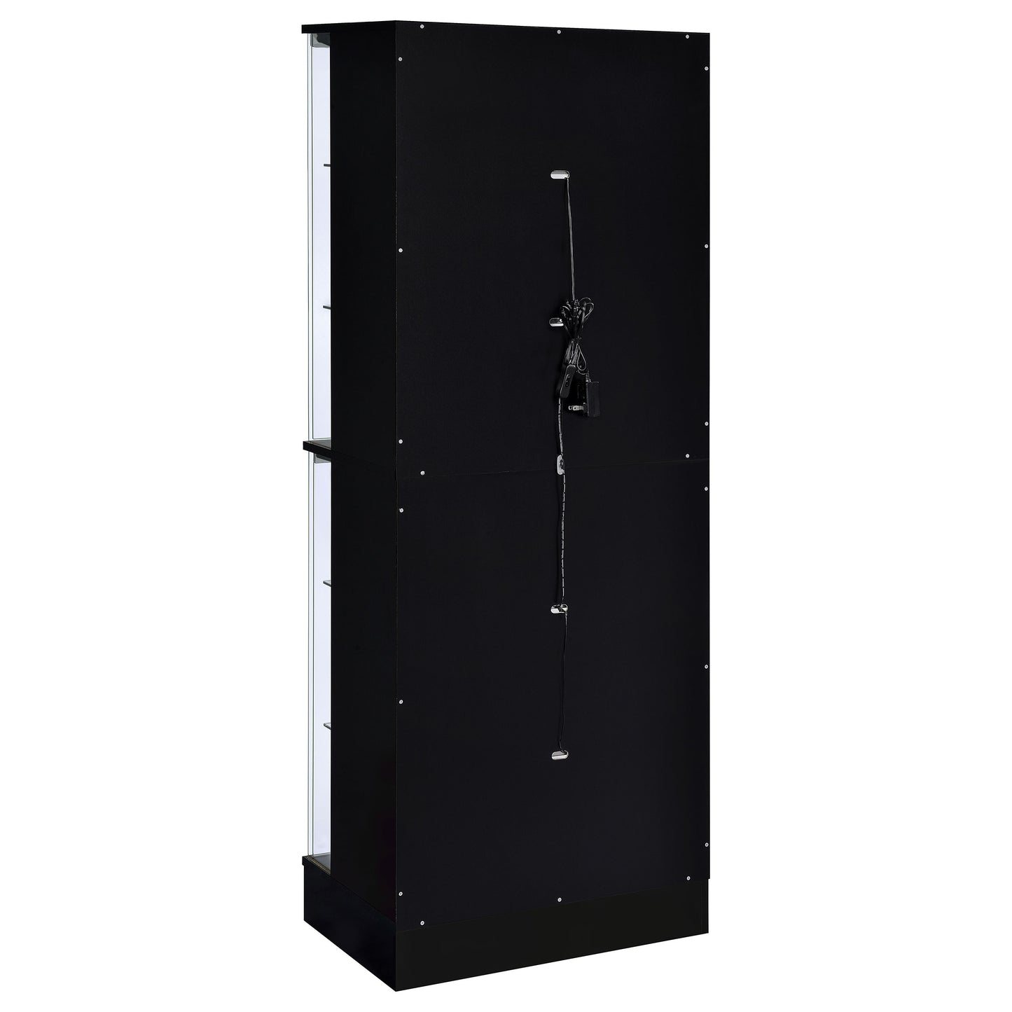 Vetro 4-Door LED Curio Cabinet – Sleek Black Finish