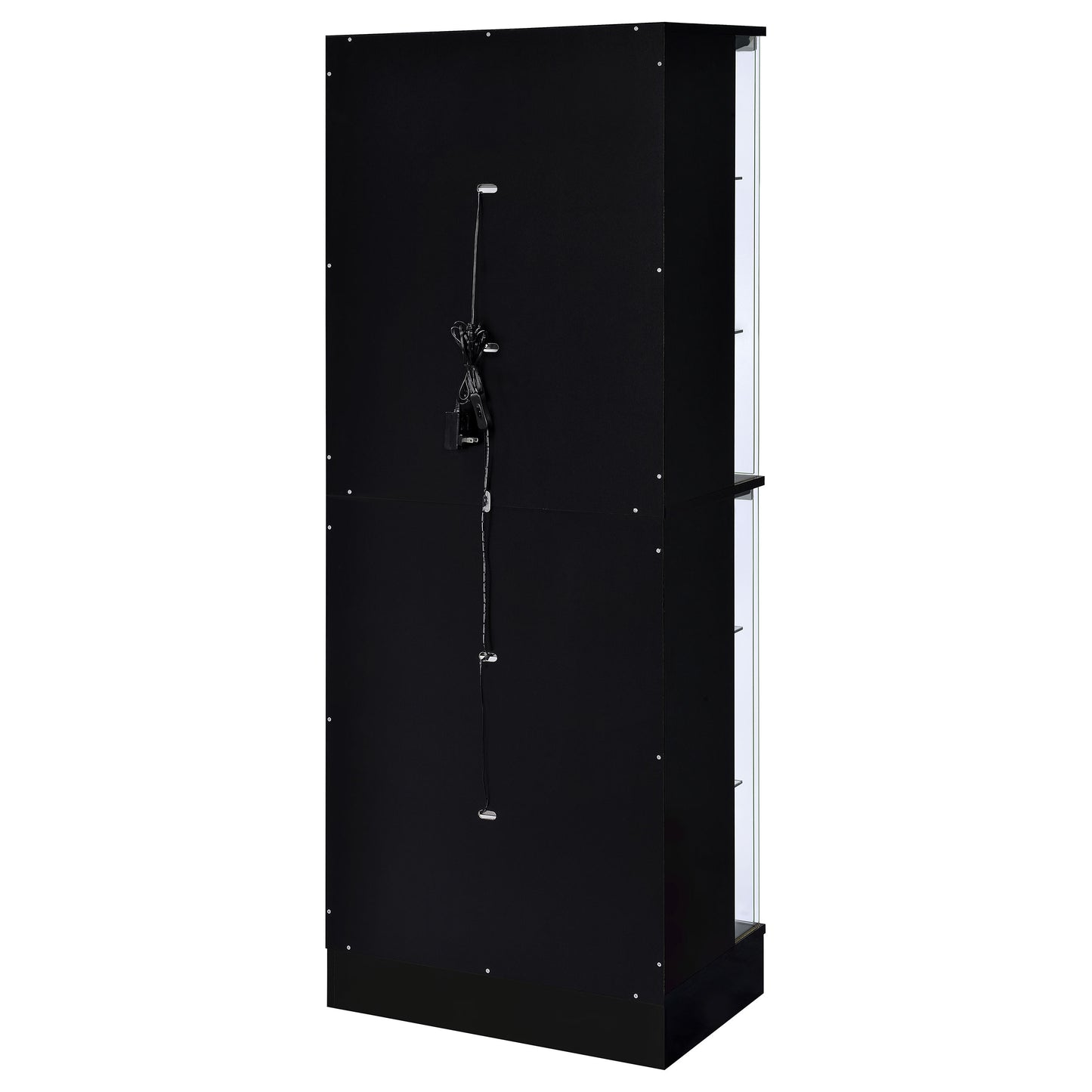 Vetro 4-Door LED Curio Cabinet – Sleek Black Finish