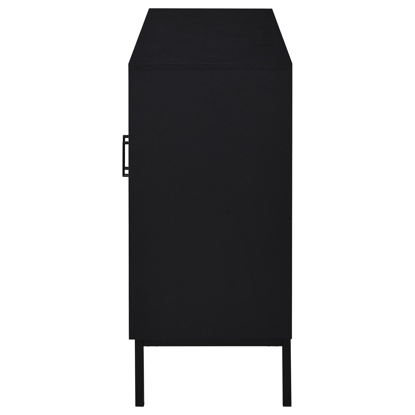 Novaro Black Fluted Glass Sideboard