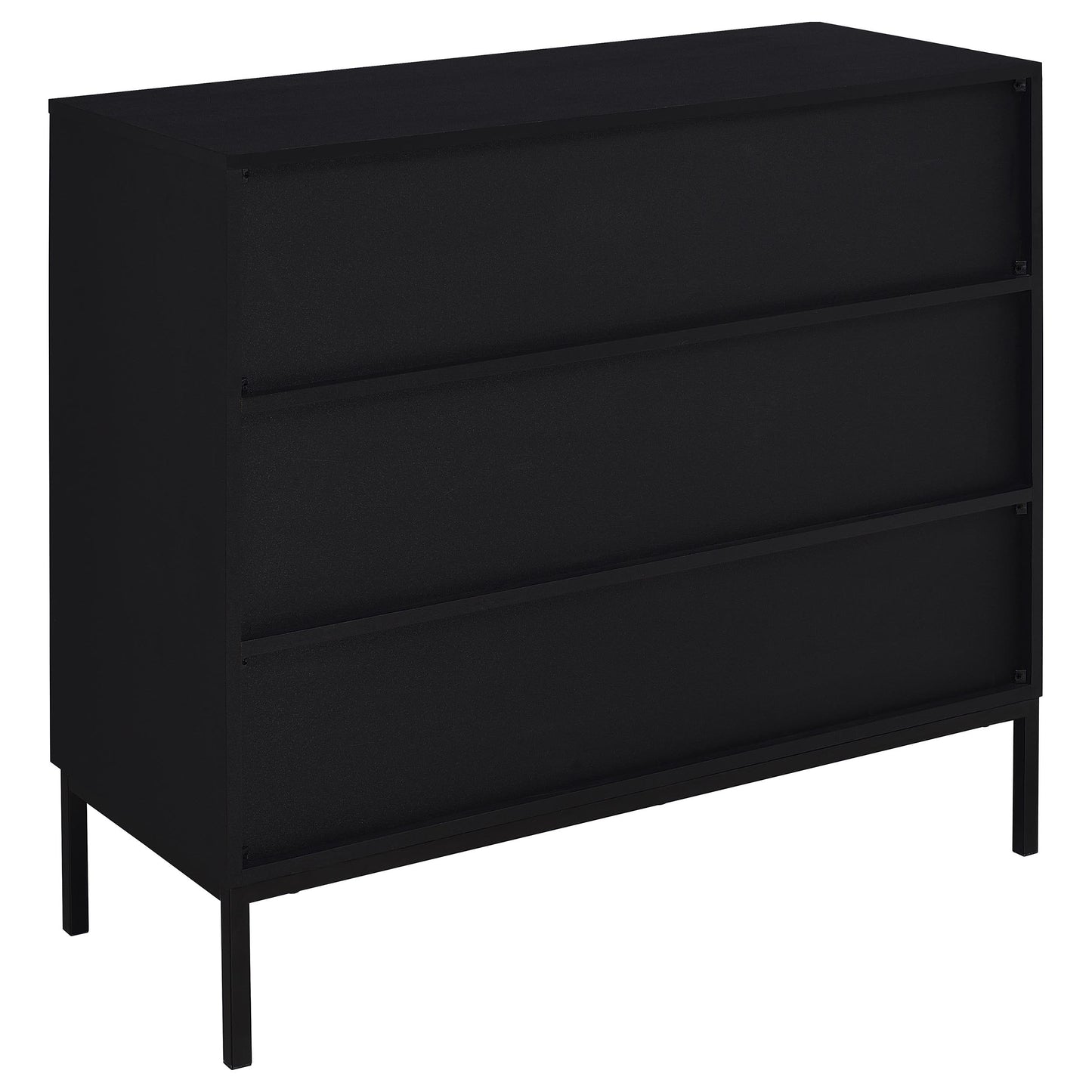 Novaro Black Fluted Glass Sideboard