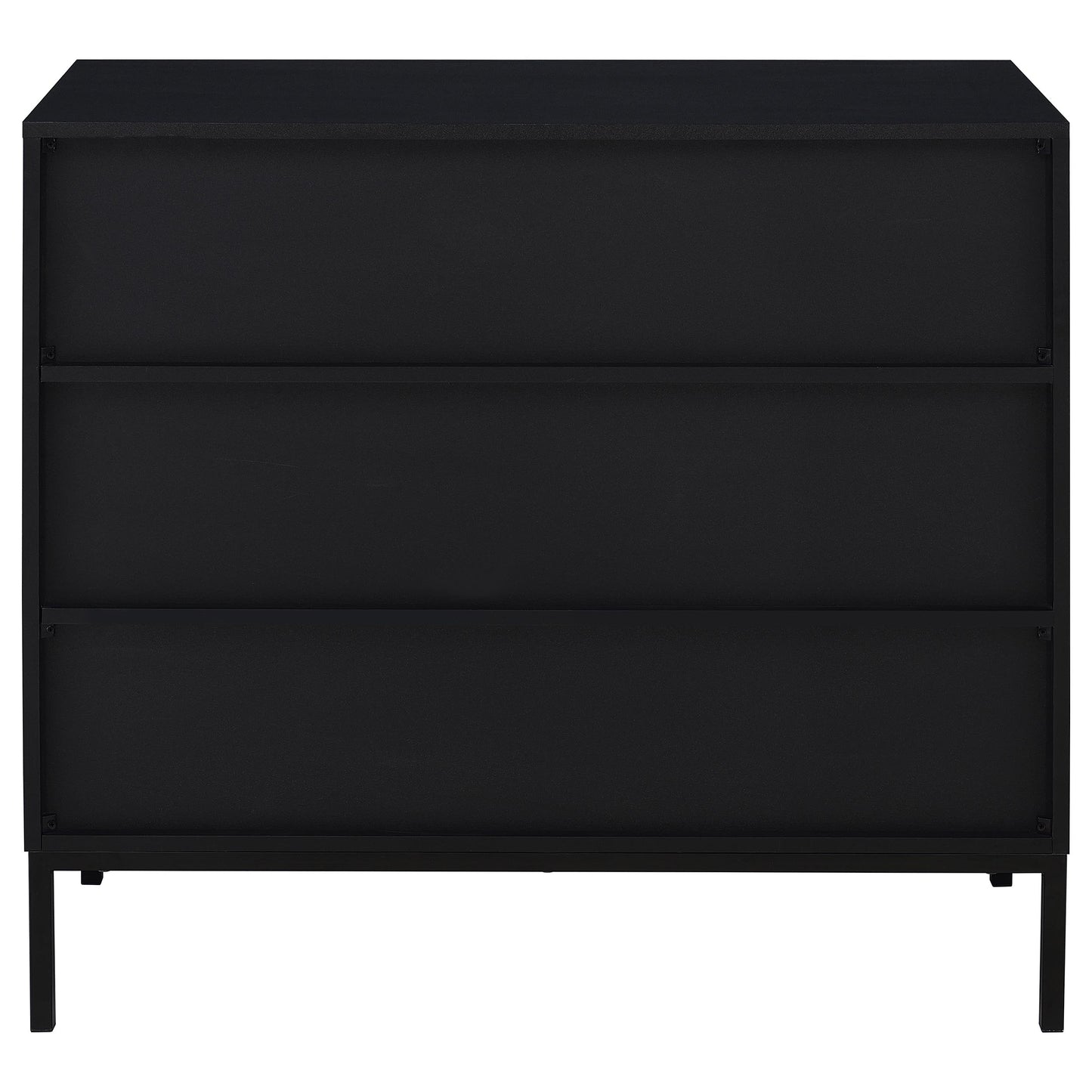 Novaro Black Fluted Glass Sideboard