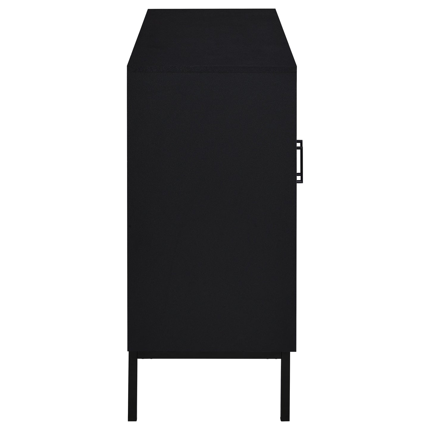 Novaro Black Fluted Glass Sideboard