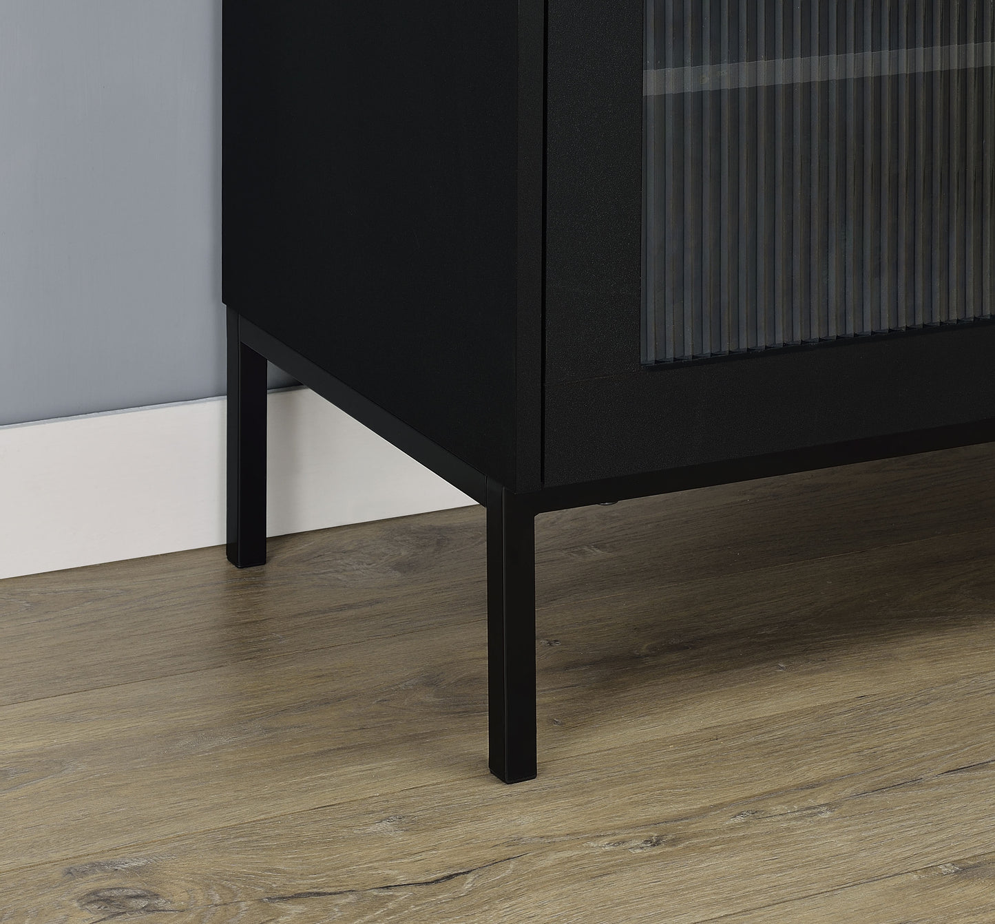 Novaro Black Fluted Glass Sideboard