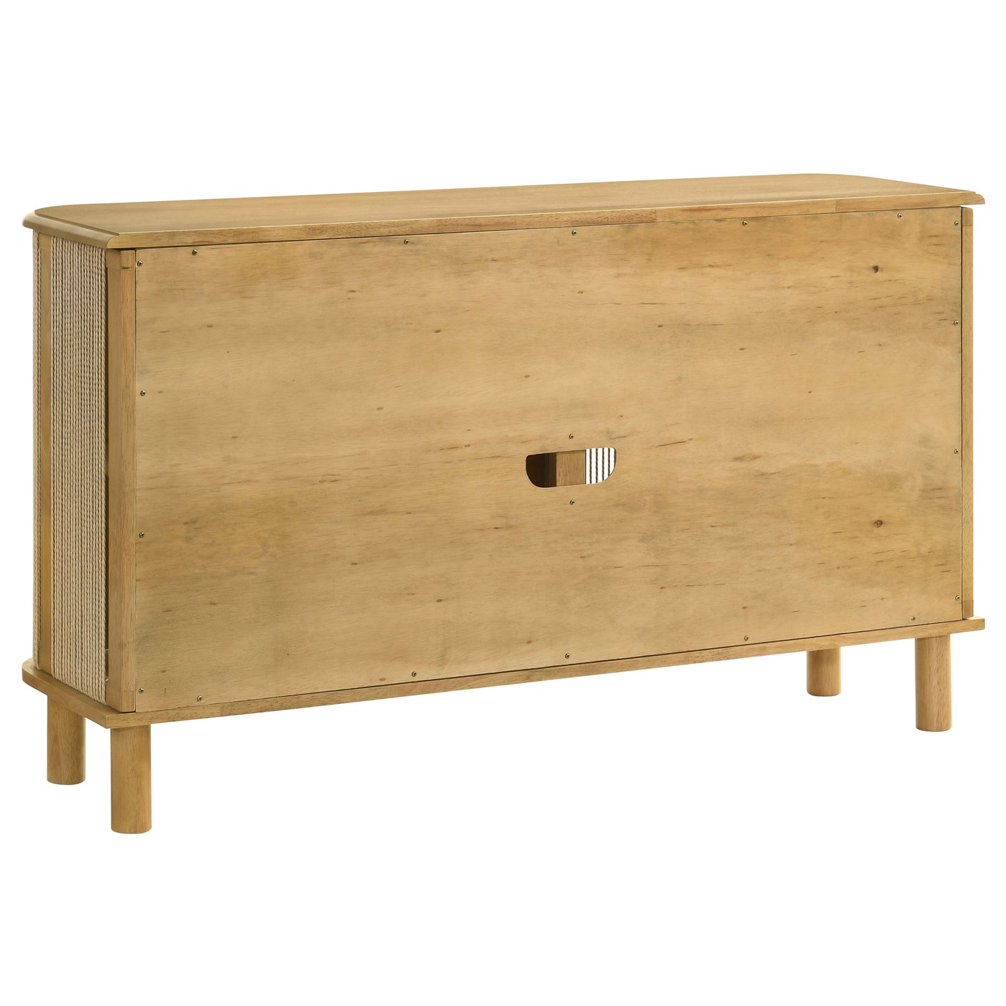 Seabreeze Natural Rope Panel Accent Cabinet – 3 Doors