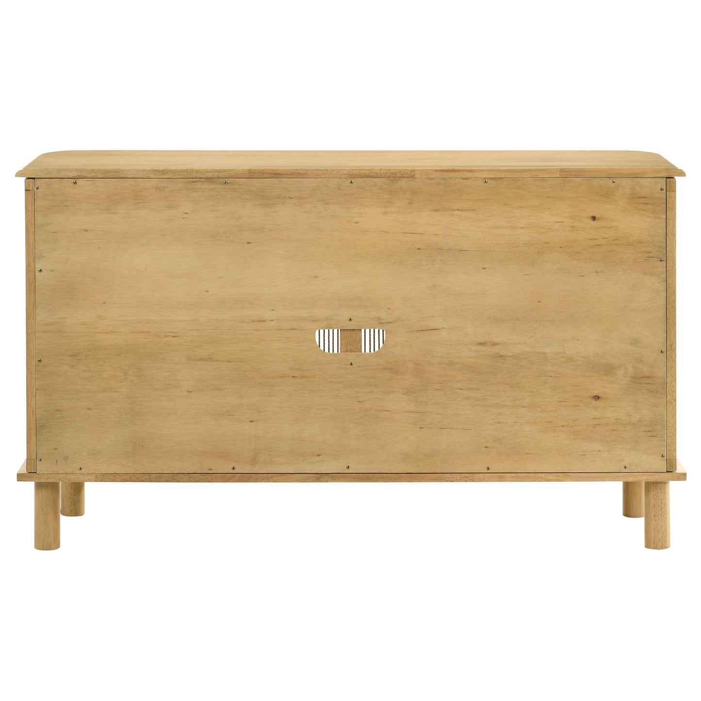 Seabreeze Natural Rope Panel Accent Cabinet – 3 Doors