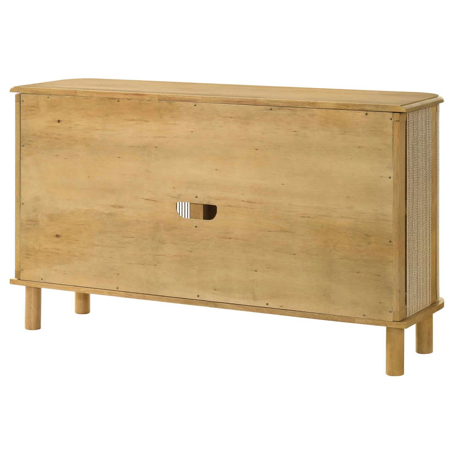 Seabreeze Natural Rope Panel Accent Cabinet – 3 Doors