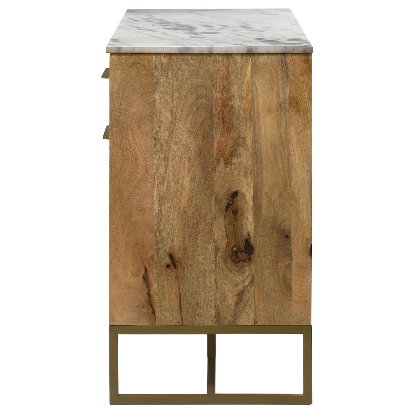 Bellara Chevron Mango Wood Accent Cabinet