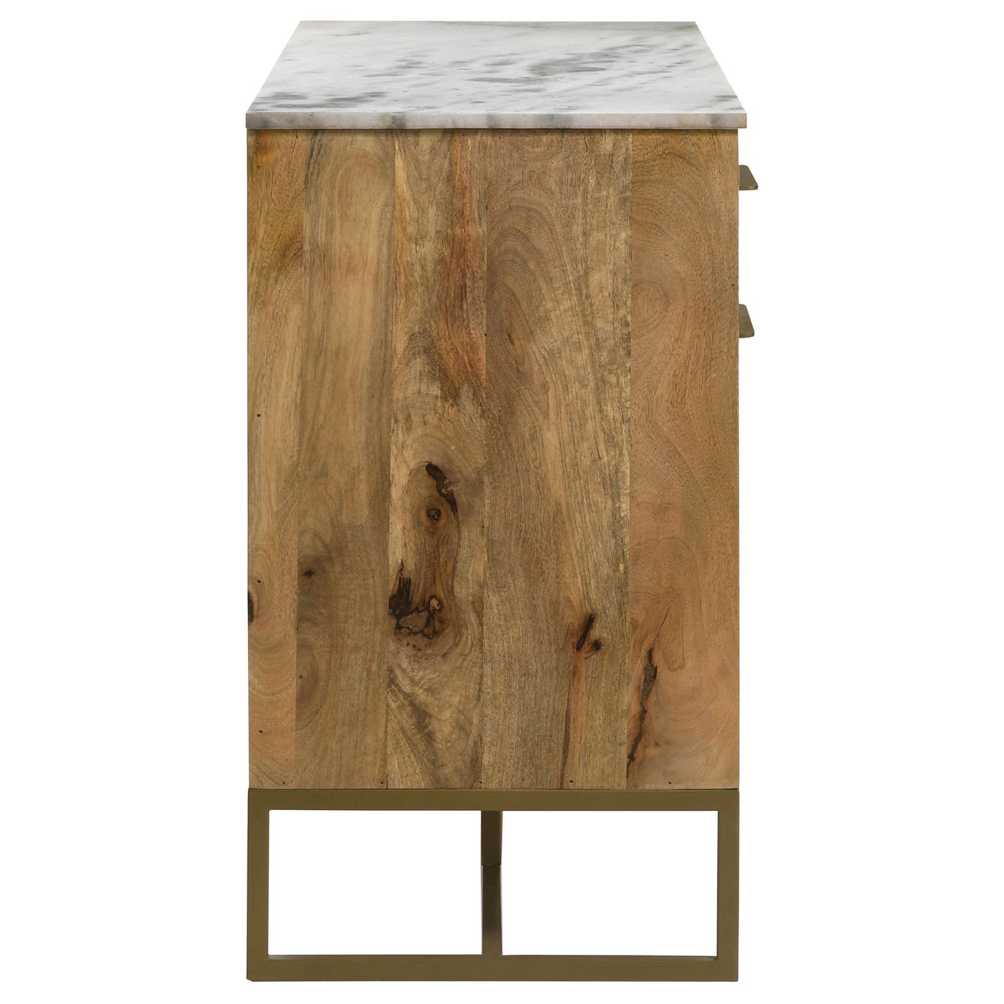 Bellara Chevron Mango Wood Accent Cabinet