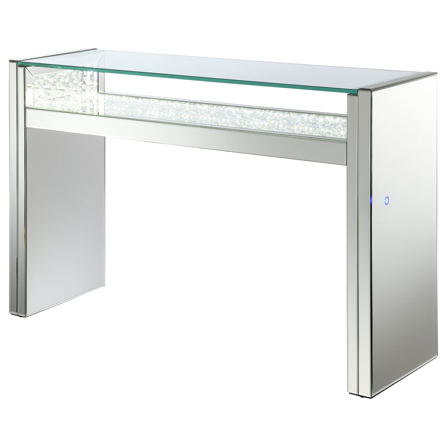 Lumiera Crystal LED Mirrored Console Table