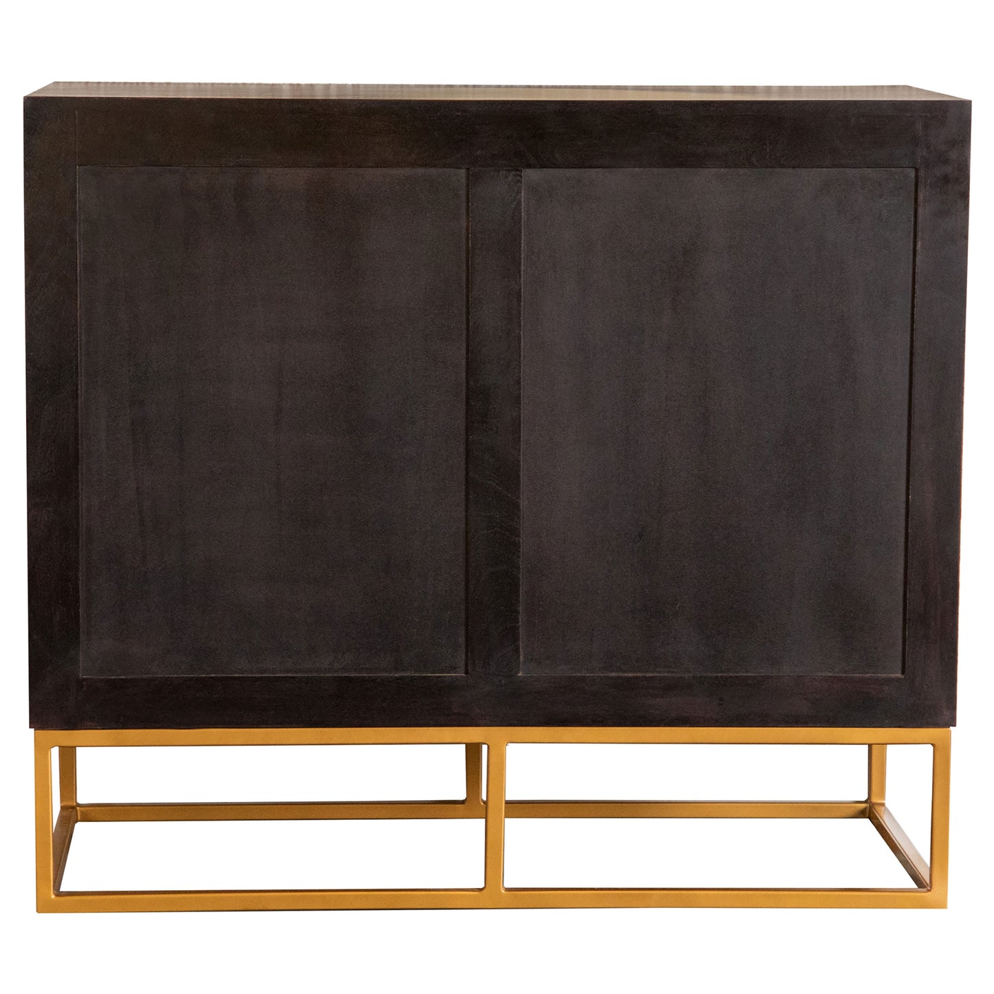 Arvello Handcrafted Wood & Gold Accent Cabinet