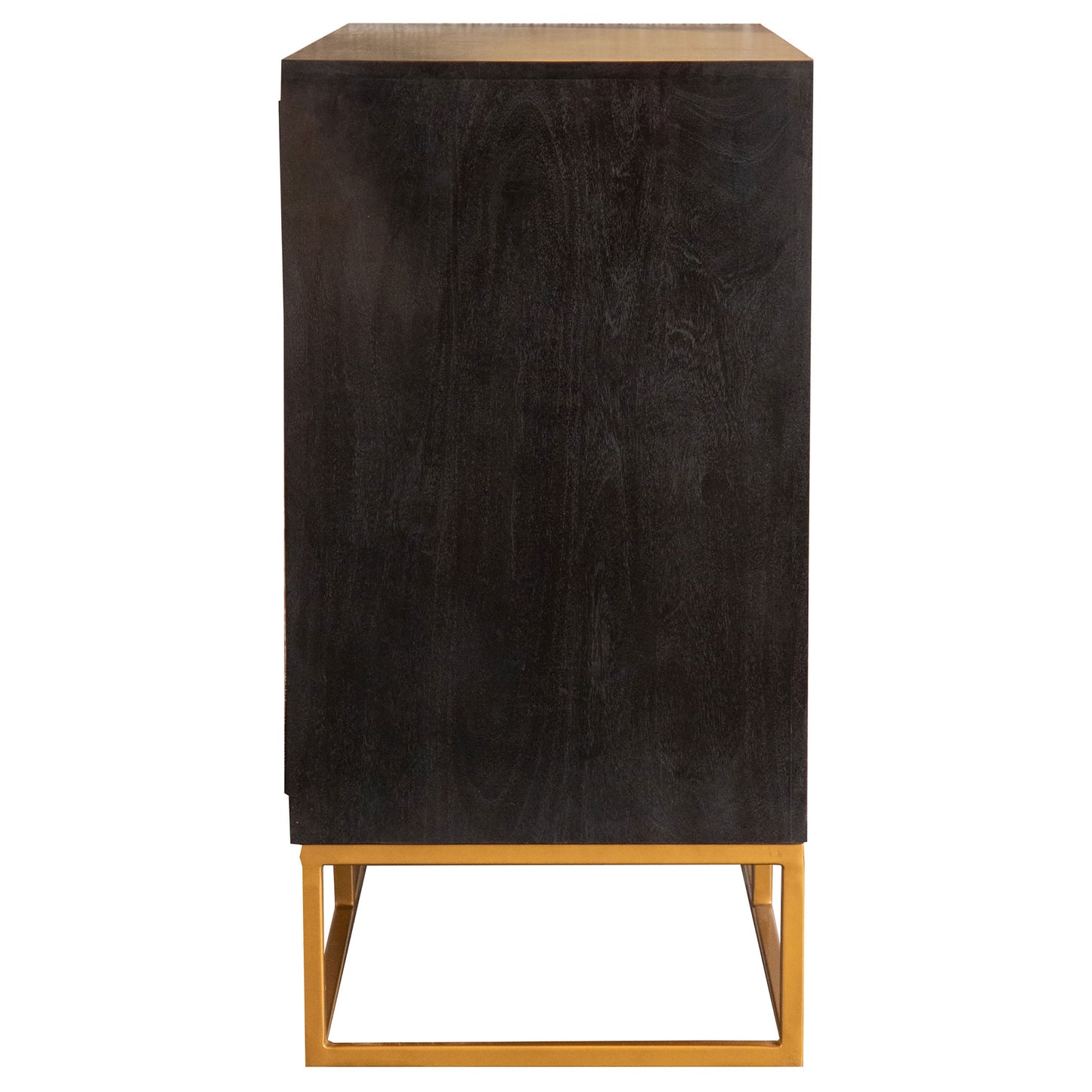 Arvello Handcrafted Wood & Gold Accent Cabinet