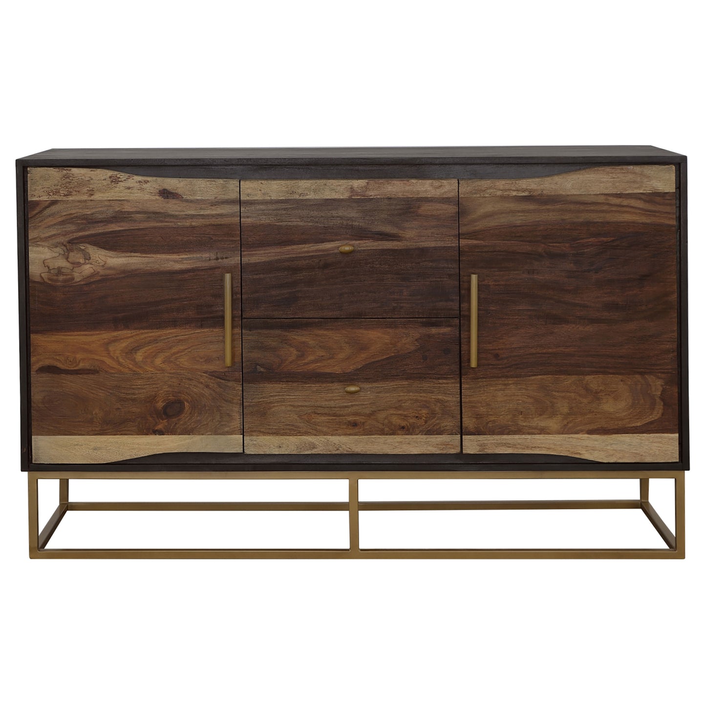 Rajani Handcrafted Wood & Gold Accent Cabinet