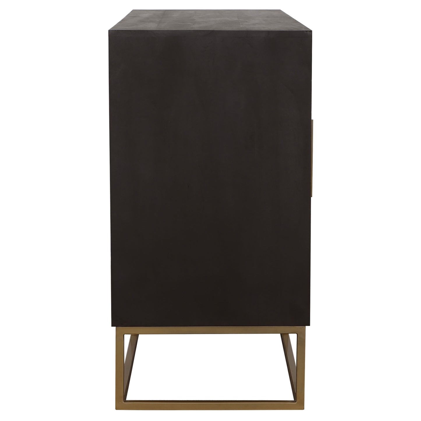 Rajani Handcrafted Wood & Gold Accent Cabinet
