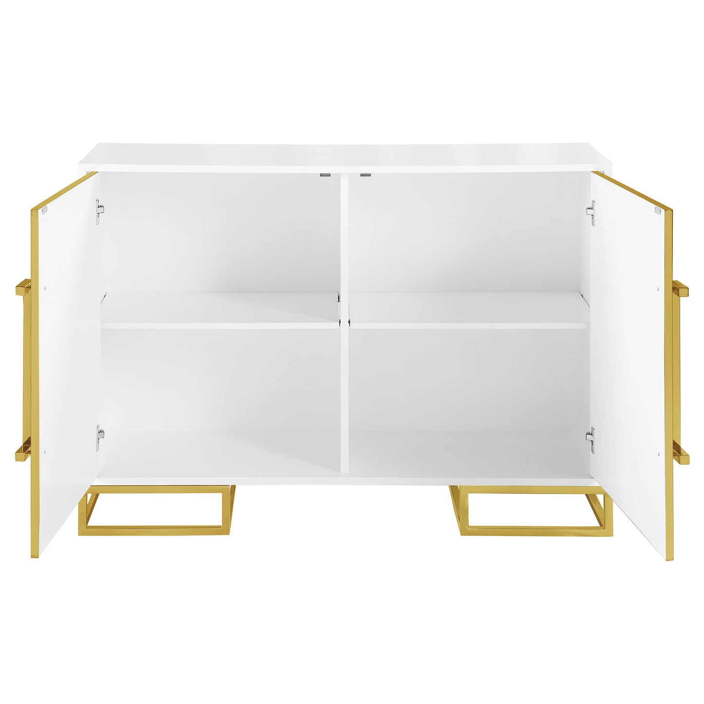 Astoria White & Gold Art Deco Accent Cabinet
