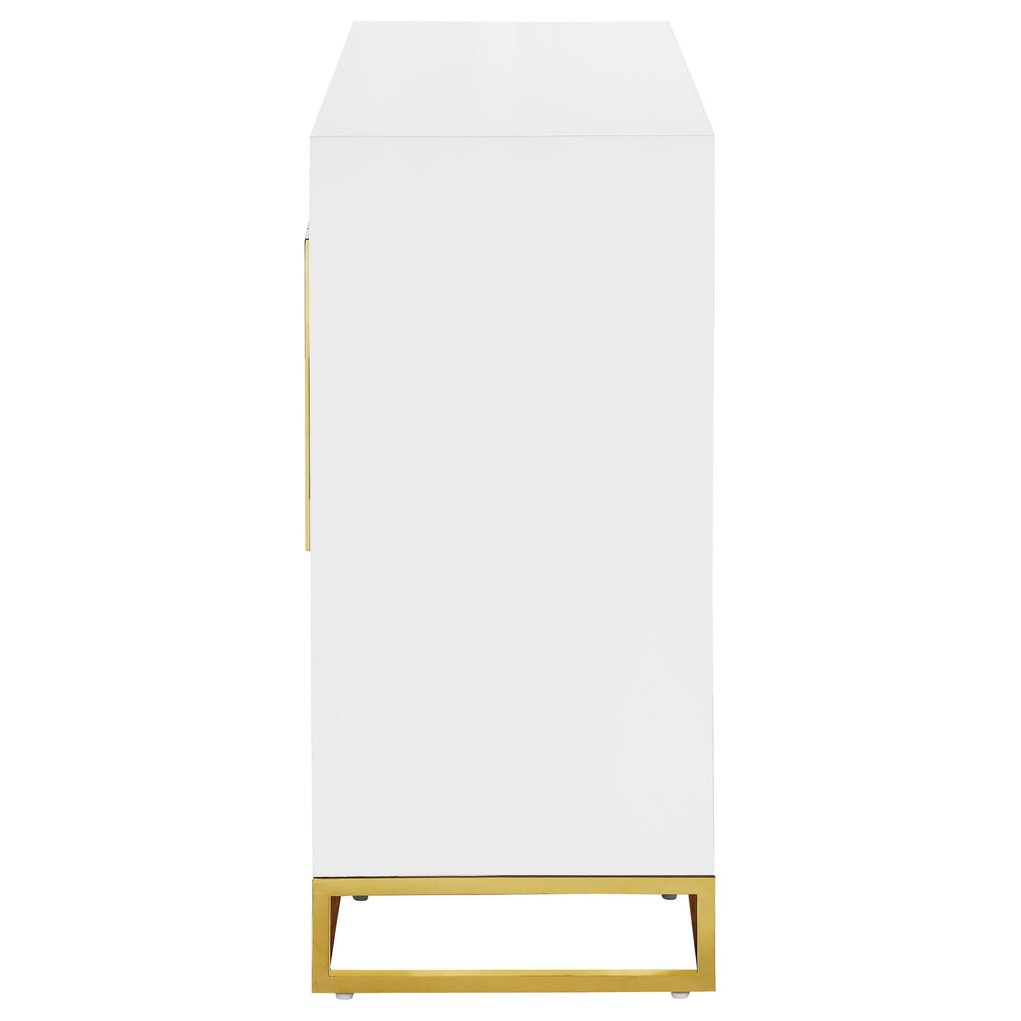 Astoria White & Gold Art Deco Accent Cabinet