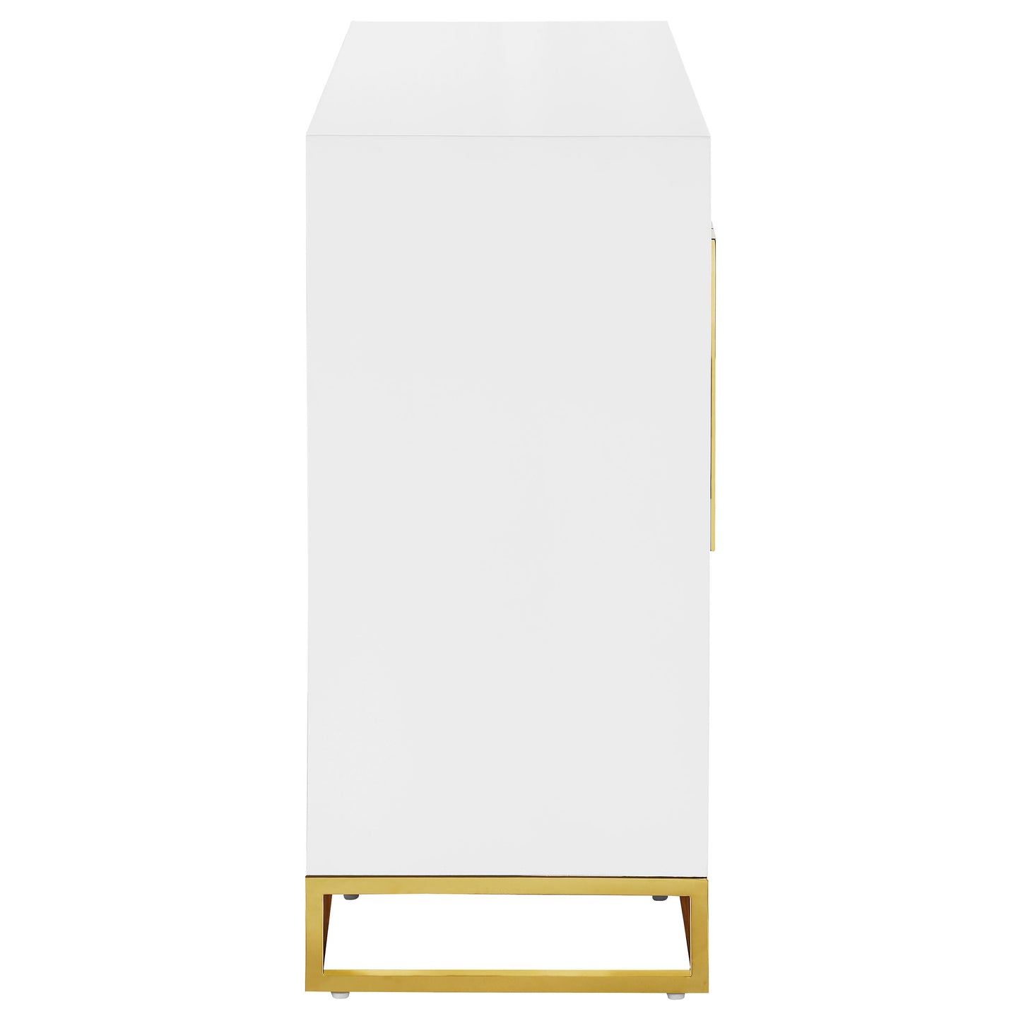 Astoria White & Gold Art Deco Accent Cabinet