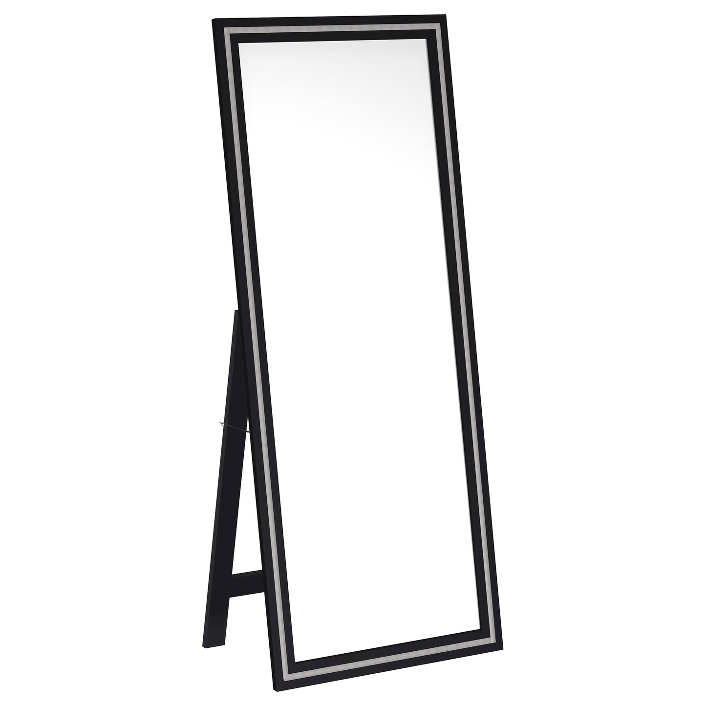 Lunaris 28 x 67-inch LED Standing Mirror Black