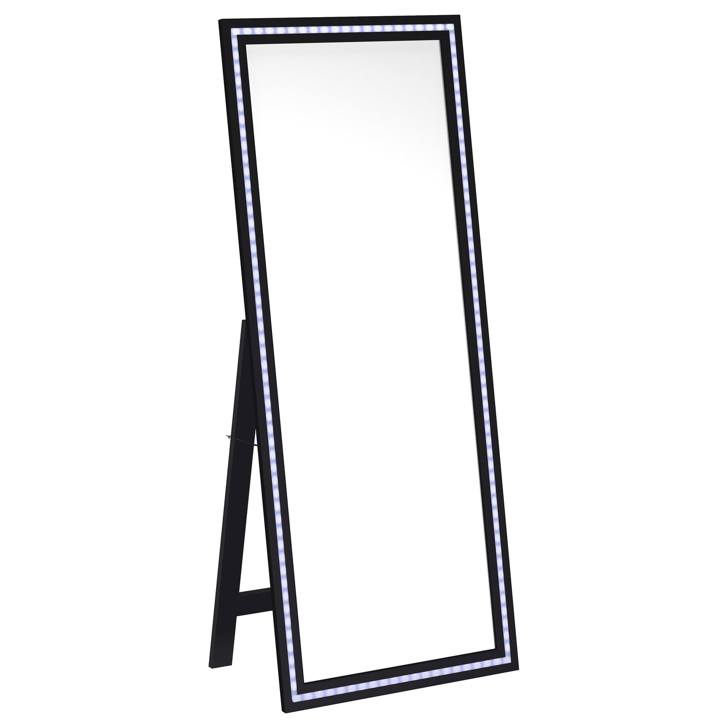 Lunaris 28 x 67-inch LED Standing Mirror Black