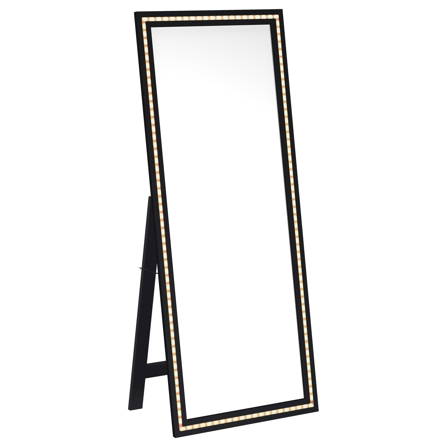 Lunaris 28 x 67-inch LED Standing Mirror Black