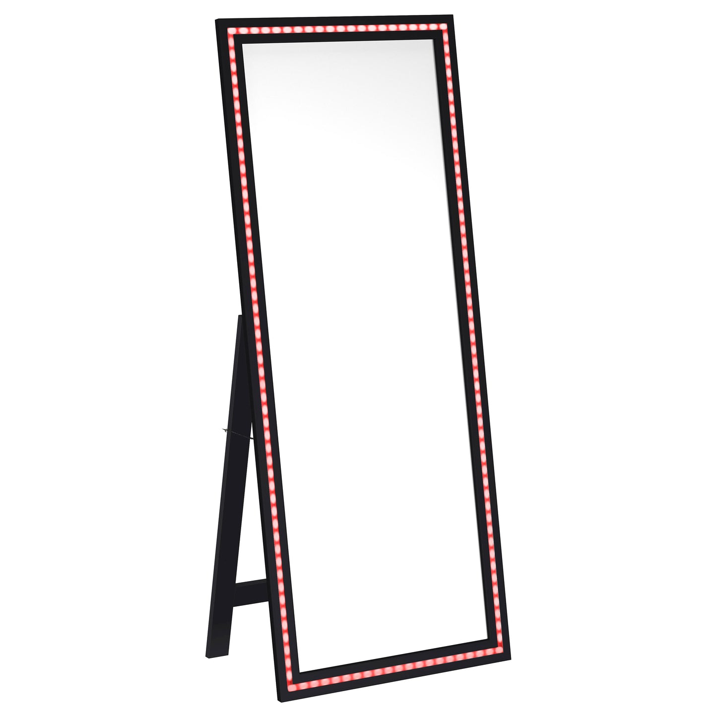 Lunaris 28 x 67-inch LED Standing Mirror Black