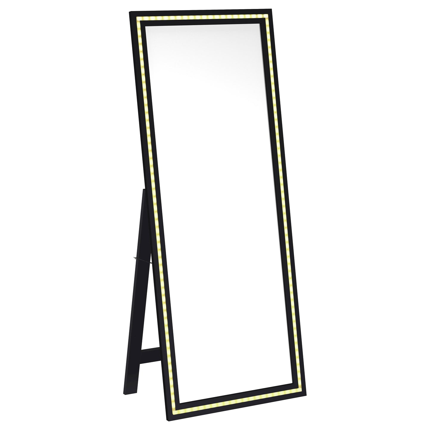 Lunaris 28 x 67-inch LED Standing Mirror Black
