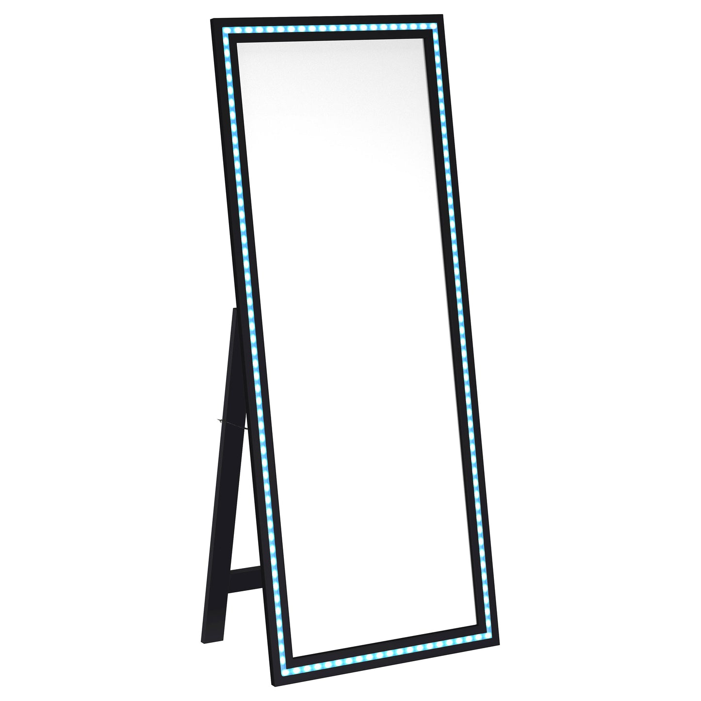Lunaris 28 x 67-inch LED Standing Mirror Black