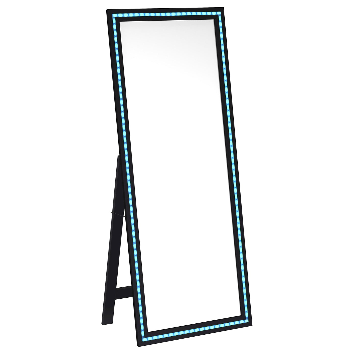 Lunaris 28 x 67-inch LED Standing Mirror Black