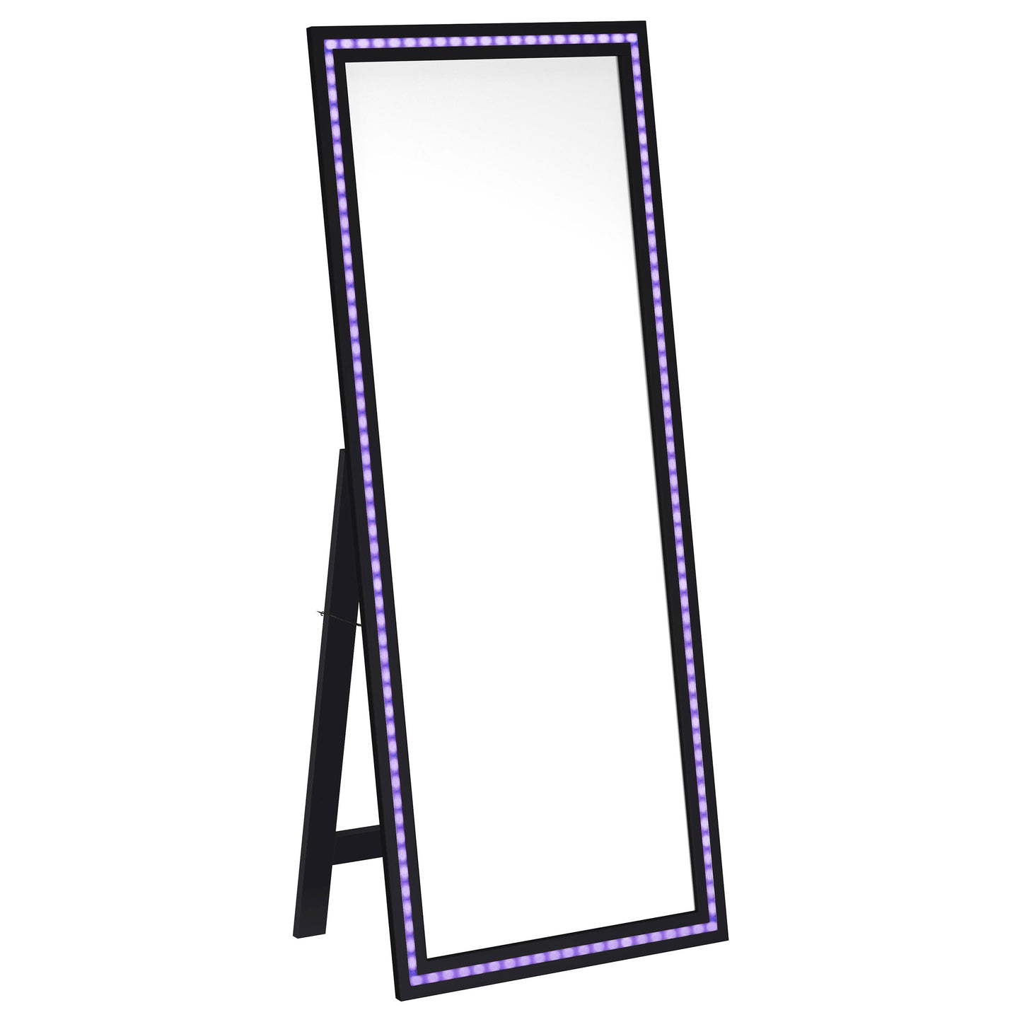 Lunaris 28 x 67-inch LED Standing Mirror Black