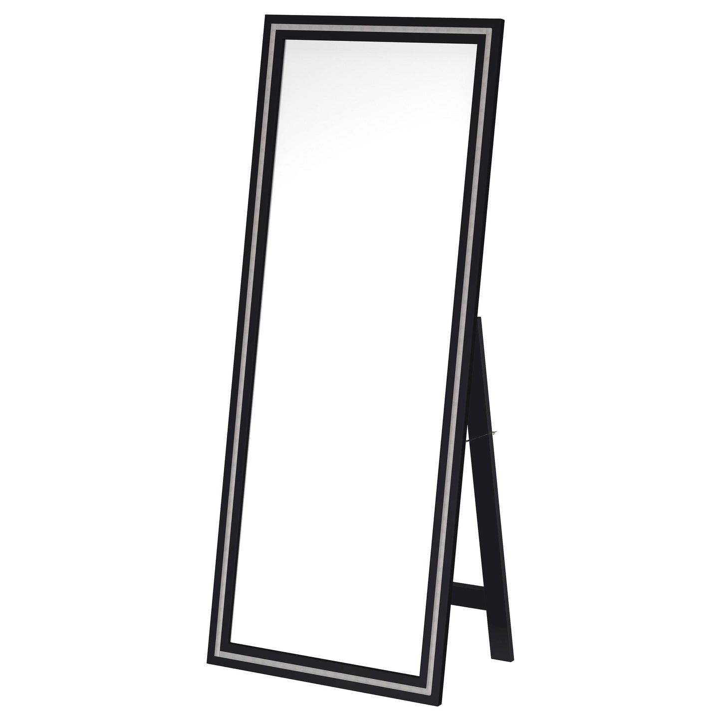 Lunaris 28 x 67-inch LED Standing Mirror Black