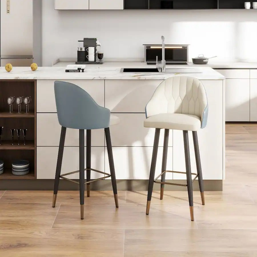 Ardena Modern Barstool – Grey & Beige