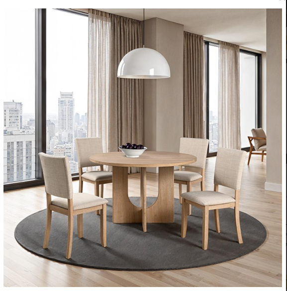 Montelara Natural Round Pedestal Dining Table