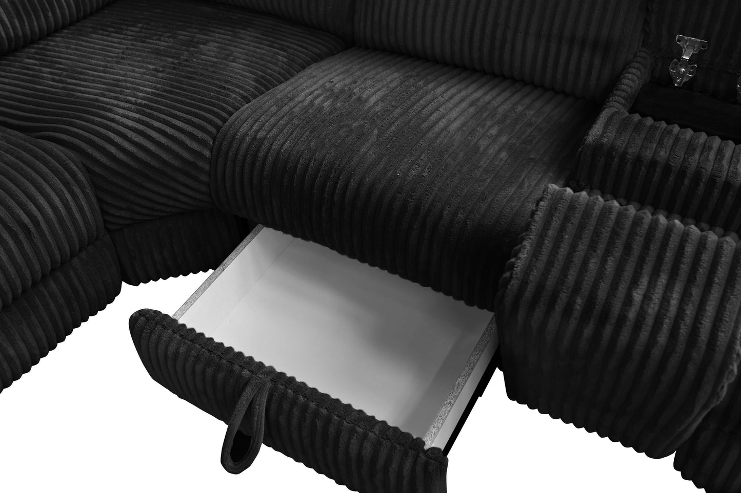 Zayven 6-Piece Modular Power Reclining Sectional – Black