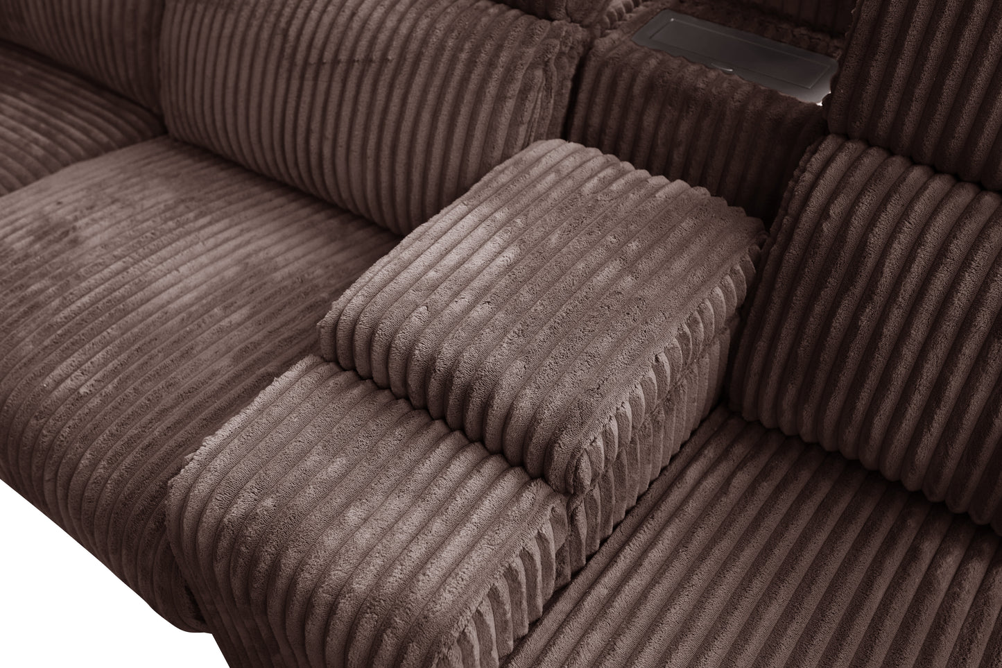 Zayven 6-Piece Modular Power Reclining Sectional – Brown
