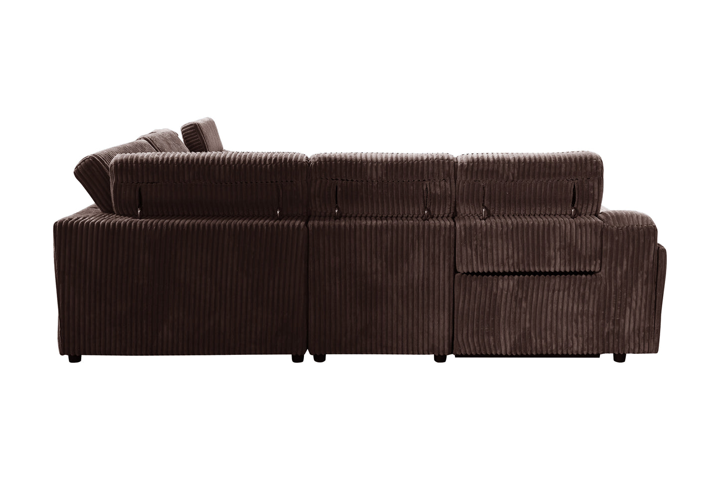 Zayven 6-Piece Modular Power Reclining Sectional – Brown