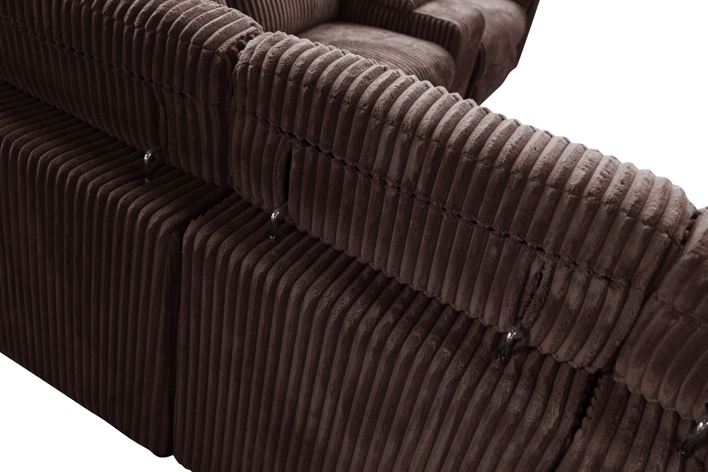Zayven 6-Piece Modular Power Reclining Sectional – Brown