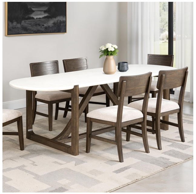 Alderstone Walnut Quartz Dining Table